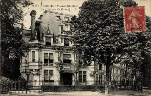 Ak Neuilly sur Seine Hauts de Seine, Le Château de Madrid