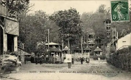 Ak Robinson Hauts de Seine, Intérieur du restaurant du Grand Arbre