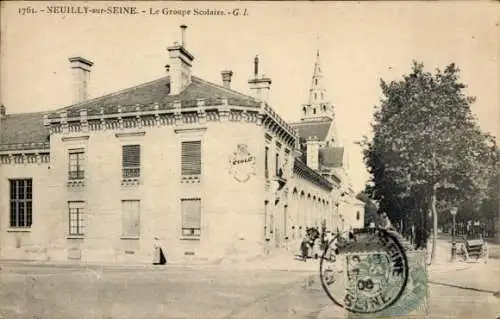 Ak Neuilly sur Seine Hauts de Seine, Le Groupe Scolaire