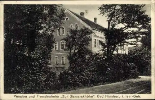 Ak Świeradów Zdrój Bad Flinsberg Schlesien, Pension und Fremdenheim, Gebäude, Bäume, Straße