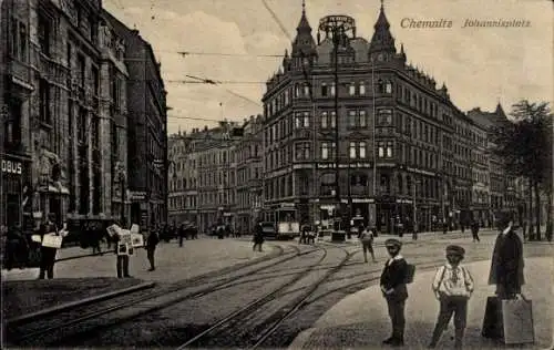 Ak Chemnitz in Sachsen, Johannisplatz