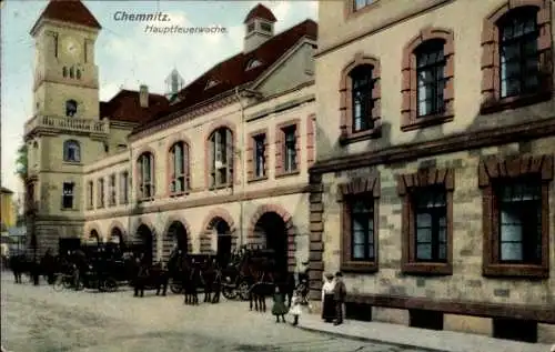 Ak Chemnitz in Sachsen, Hauptfeuerwache