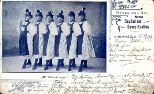 Ak Chemnitz Sachsen, Reudnitzer Konzerthallen, Annabergstraße 33, D' Mürzthaler, Dir. H. Godez