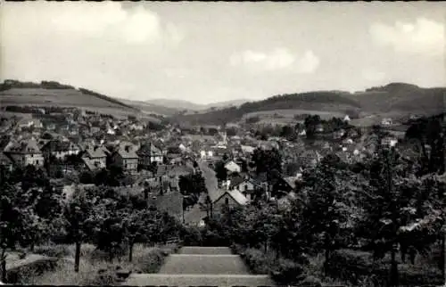 Ak Meschede im Sauerland, Blick von der Benediktiner Abtei in die Stadt