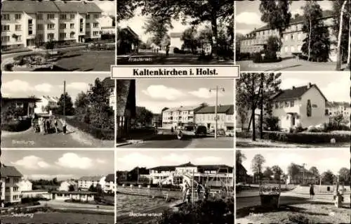 Ak Kaltenkirchen in Holstein, Siedlung, Krankenhaus, Freibad, Markt, Haus Insterburg
