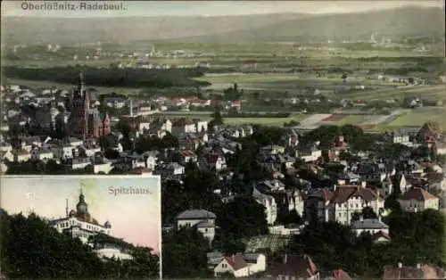 Ak Oberlössnitz Oberlößnitz Radebeul Sachsen, Gesamtansicht, Spitzhaus