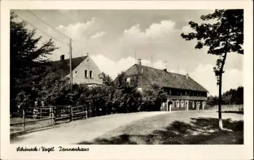 Ak Schöneck im Vogtland Sachsen, Straßenpartie am Tannenhaus