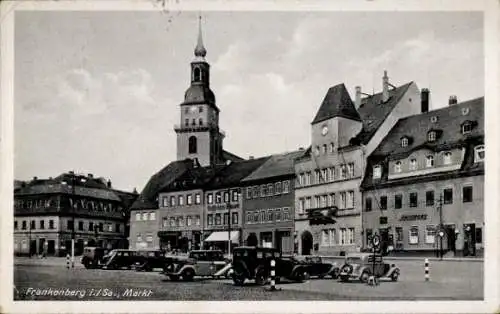 Ak Frankenberg an der Zschopau, Markt