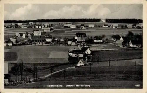 Ak Heidelberg in Seiffen im Erzgebirge, Wohnhäuser, Felder, Landschaft 