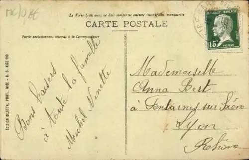 Ak Monaco, Vue générale de la Principauté, Teilansicht der Ortschaft