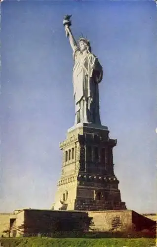 Ak New York City USA, Statue of Liberty, Monument, 1865, Geschenk von Frankreich