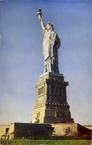 Ak New York City USA, Statue of Liberty, Bedloe's Island, Geschenk von Frankreich