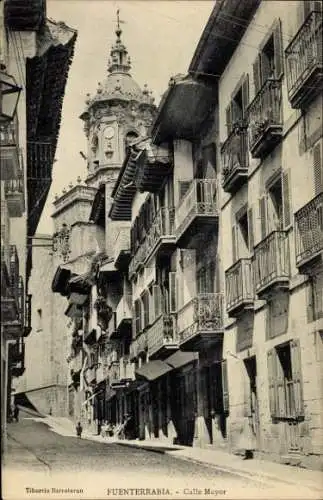 Ak Hondarribia Fuenterrabia Baskenland, Calle Mayor