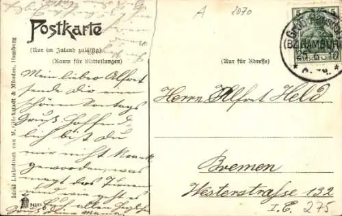 Ak Ahrensburg in Holstein, Kaiserliches Postamt