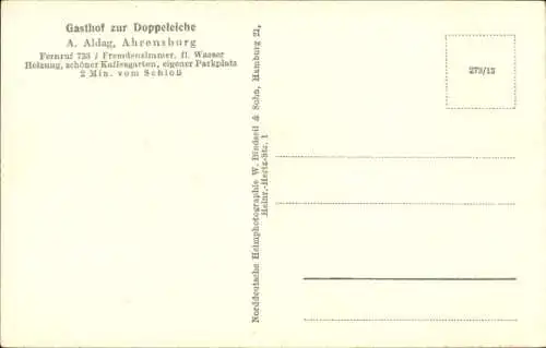 Ak Ahrensburg in Holstein, Gasthof zur Doppeleiche