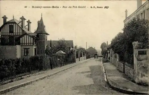 CPA Rosny sous Bois Seine Saint Denis, Rue de Pré Gentil