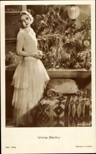 Ak Schauspielerin Vilma Banky, Portrait