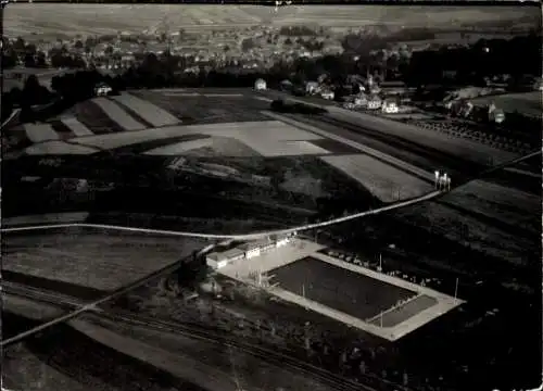 Foto Bad Berka in Thüringen, Fliegeraufnahme, Sportplatz