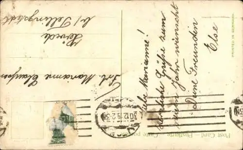 Präge Ak Glückwunsch Neujahr, Kinder, Schneemann