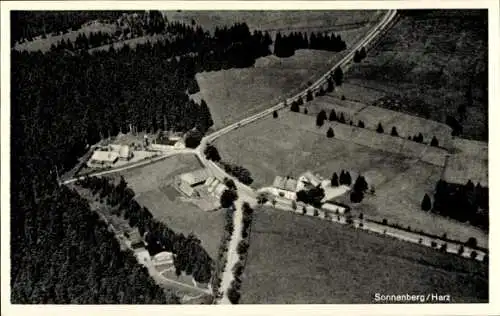 Ak Sonnenberg Braunlage im Oberharz, Fliegeraufnahme