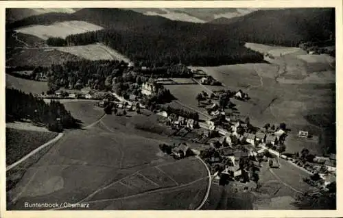 Ak Buntenbrock Clausthal Zellerfeld, Fliegeraufnahme