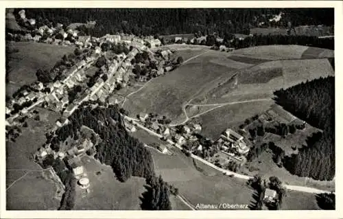Ak Altenau Clausthal Zellerfeld im Oberharz, Fliegeraufnahme