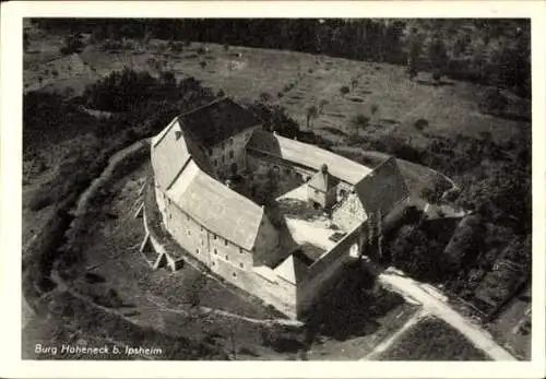 Ak Ipsheim Mittelfranken, Fliegeraufnahme, Burg Hoheneck