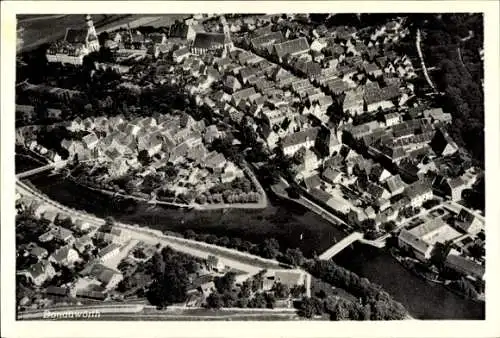 Ak Donauwörth in Schwaben Bayern, Fliegeraufnahme