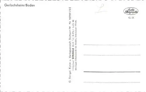 Ak Gerlachsheim Lauda Königshofen in Tauberfranken, Fliegeraufnahme