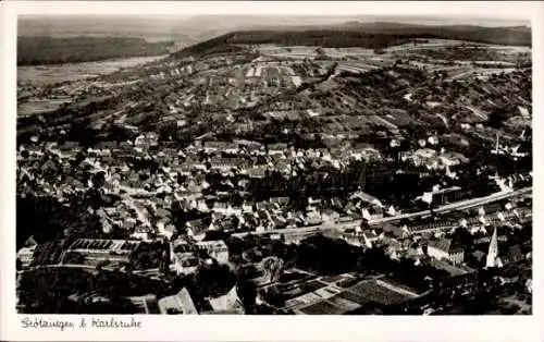 Ak Grötzingen Baden Württemberg, Fliegeraufnahme