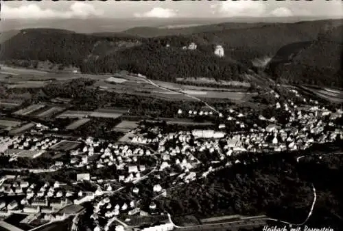 Ak Heubach in Württemberg, Luftaufnahme von  der Rosenstein, ländliche Umgebung, Häuser