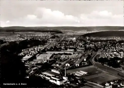 Ak Heidenheim an der Brenz Württemberg, Luftbild, Panorama, Fabriken