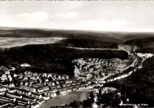 Ak Heidenheim an der Brenz Württemberg, Luftaufnahme von Heidenheim, Stadtansicht, Landschaft