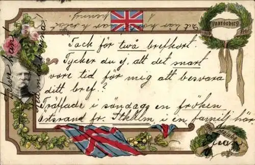 Ak Burenkrieg, Schlacht von Paardeberg, Mann in Uniform, Heerführer