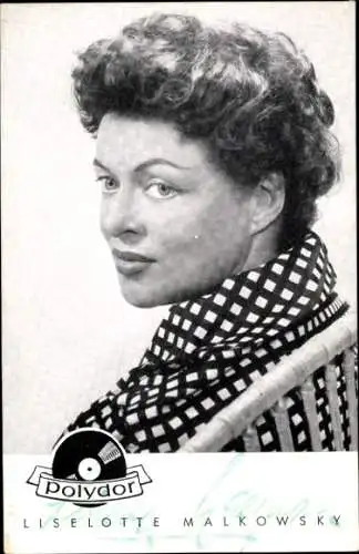 Ak Sängerin Liselotte Malkowsky, Portrait, Polydor Schallplatten