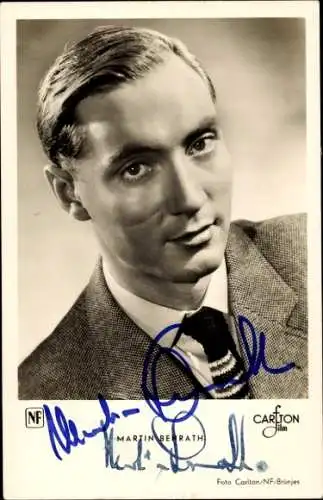 Ak Schauspieler Martin Benrath in Meines Vaters Pferde,  Autogramm