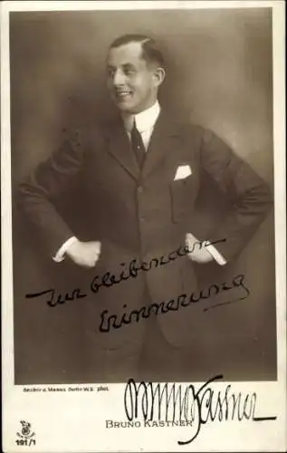Ak Schauspieler Bruno Kastner, Portrai