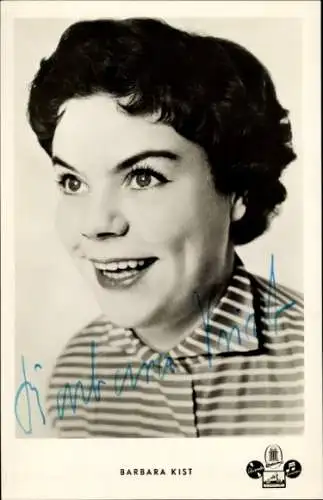 Ak Sängerin Barbara Kist, Portrait, Autogramm