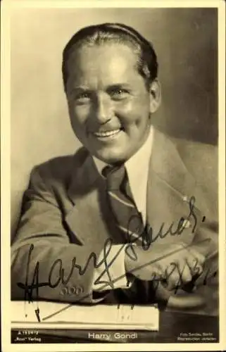 Ak Schauspieler Harry Gondi, Portrait, Autogramm