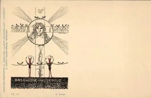 Künstler Ak Kleiter, M., Wochenschrift Jugend, Das goldne Hauskreuz