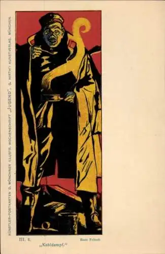 Jugendstil Künstler Ak Fritsch, Hans, Kohldampf, Wochenschrift Jugend