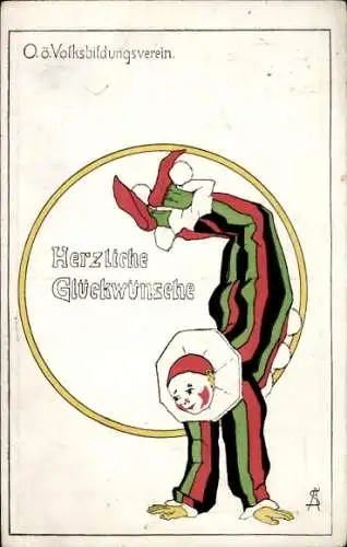 Präge Ak Glückwunsch, Oberösterreichischer Volksbildungsverein