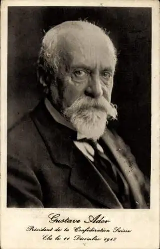 Ak Gustave Ador, Präsident der Schweizer Konföderation, Portrait