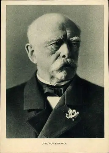 Ak Otto von Bismarck, Portrait im Anzug