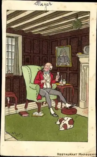 Künstler Ak Meyer, Restaurant Marguery