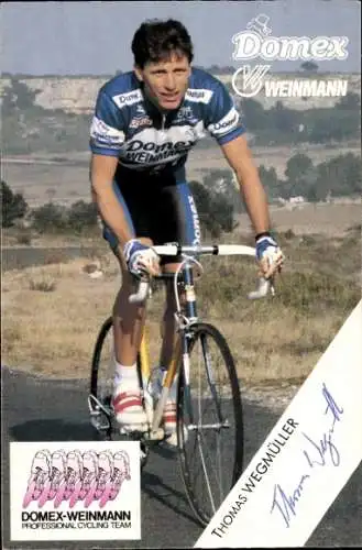 Ak Radrennfahrer Thomas Wegmüller, Autogramm
