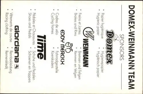 Ak Radrennfahrer Thomas Wegmüller, Autogramm