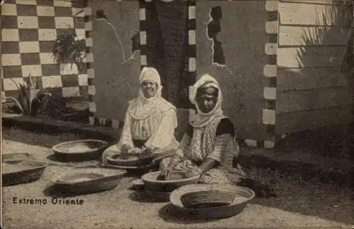 Ak Orientalische Frauen mit Körben