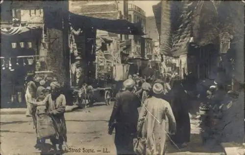 Ak Cairo Kairo Ägypten, Straßenszene