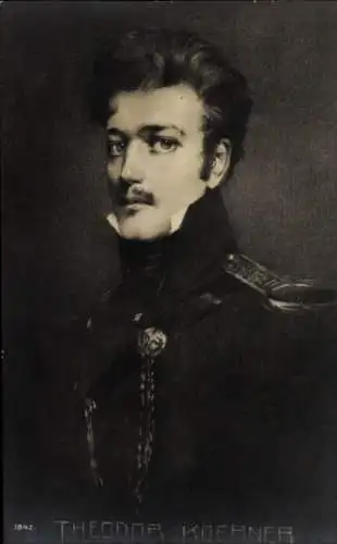 Ak Schriftsteller Theodor Körner, Porträt